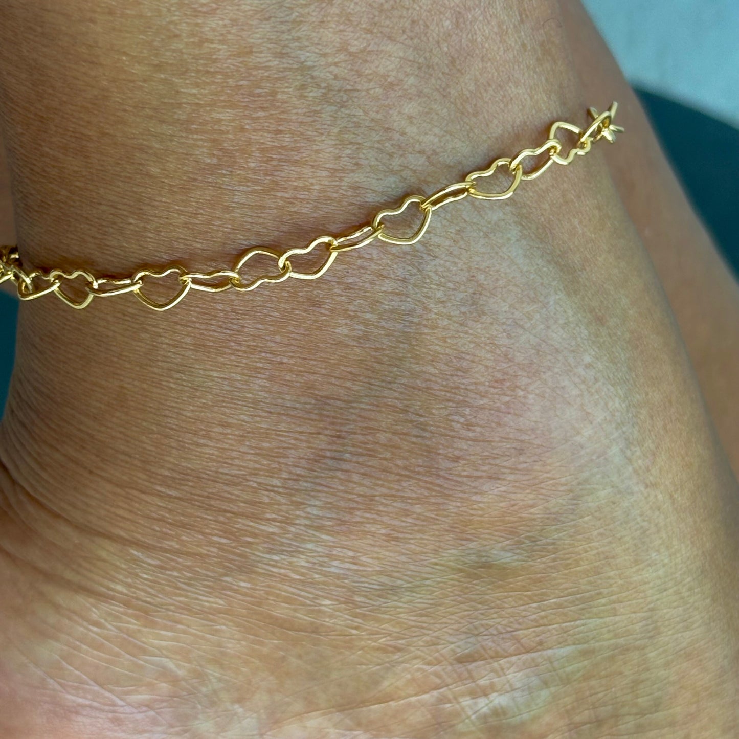 Cherie Heart Link Anklet