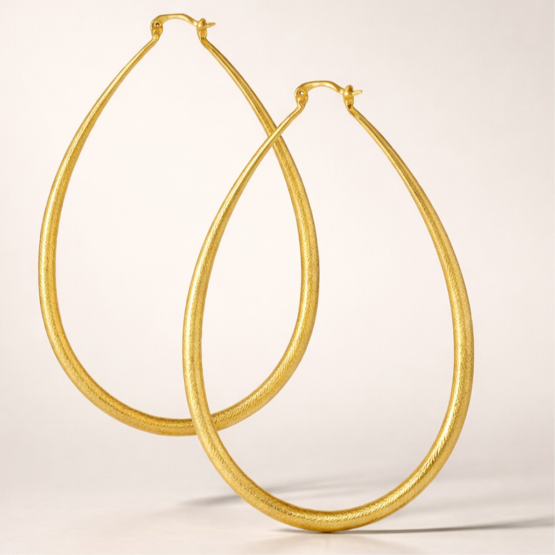 Lira  Gold Plated Hoop Earrings