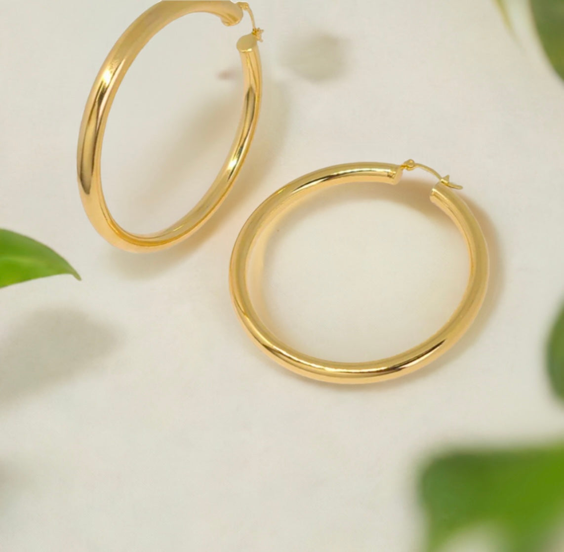 Rhea Hoop Earrings-18k Gold Plated