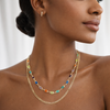 Zari Multicolor 18k Gold Filled Necklace