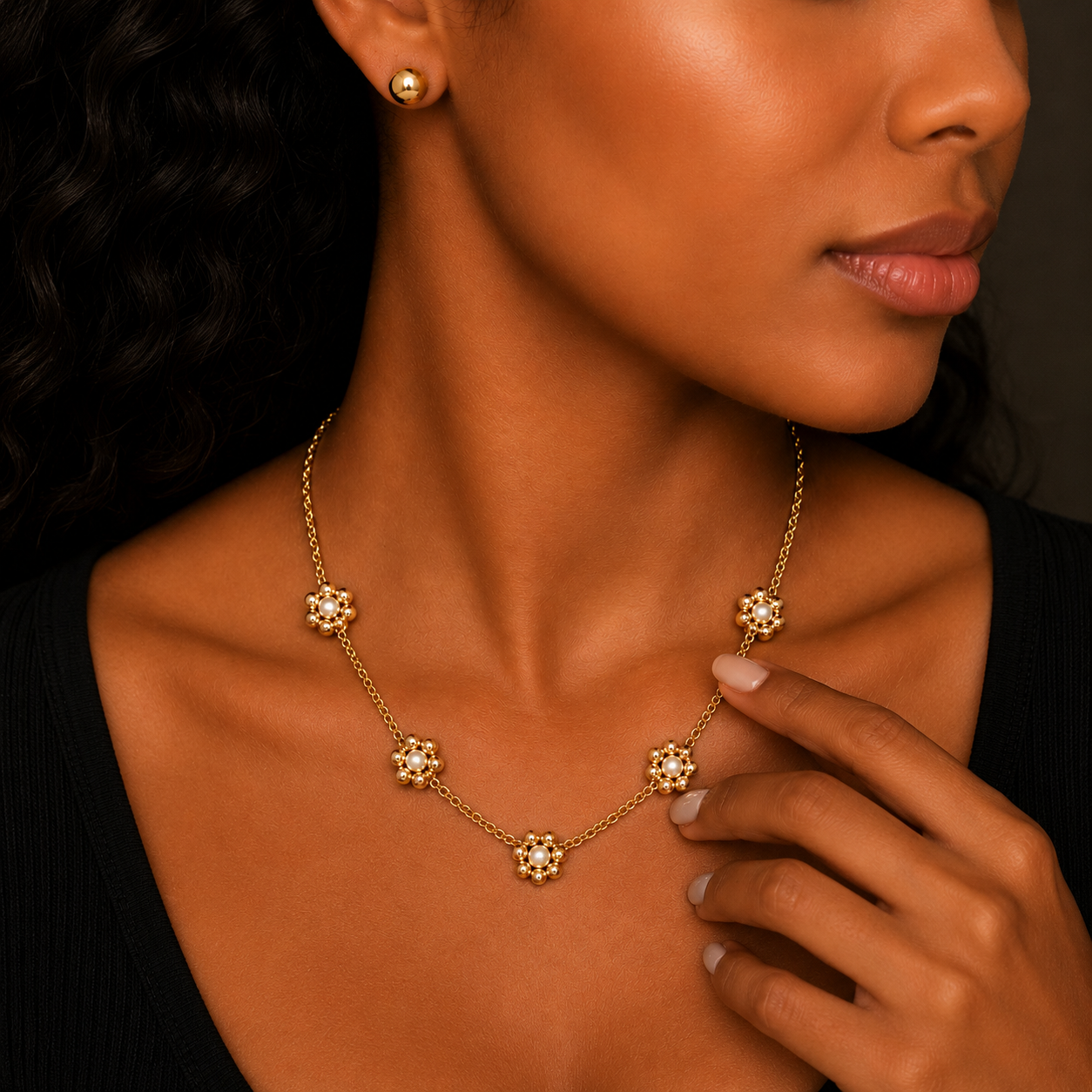 Luna Blossom Gold Filled Necklace