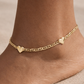 Mariner Link Hearts Gold Filled Anklet