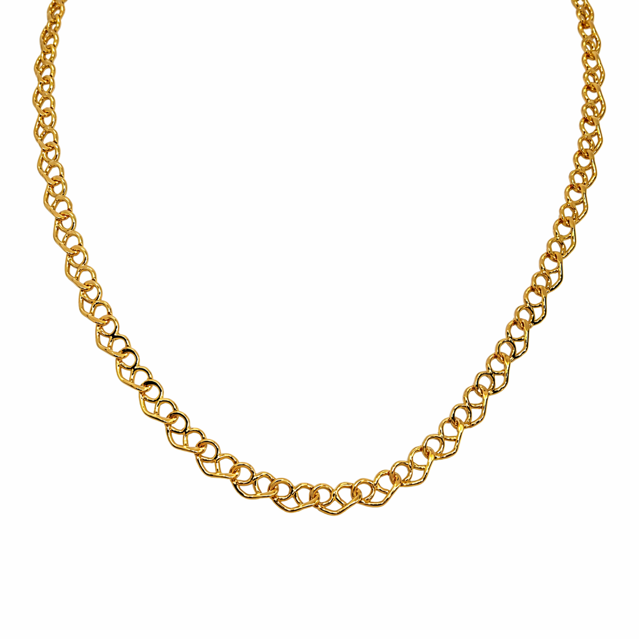 Emma Heart Link 18k Gold Filled Necklace