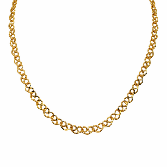 Emma Heart Link 18k Gold Filled Necklace