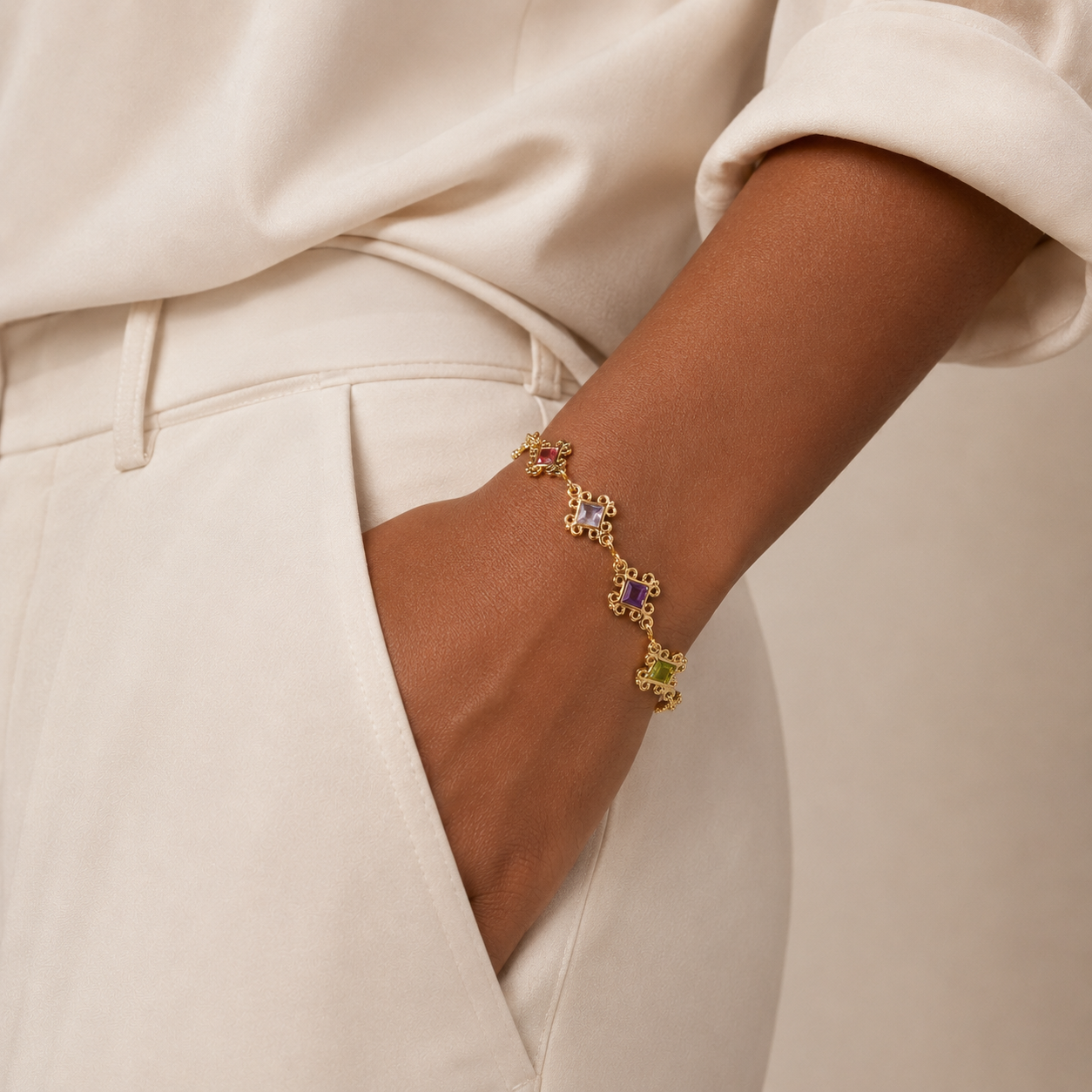 Pastel Dreams 18k Gold Filled Bracelet