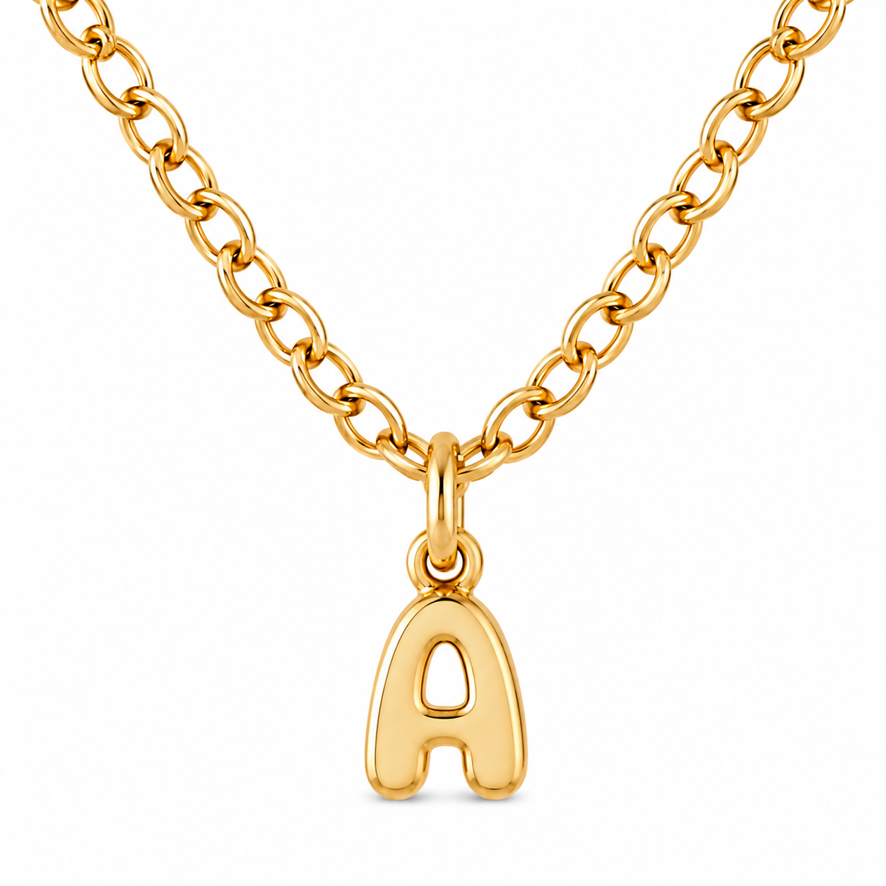 Signature Initial Pendant 18K Gold Filled Necklace