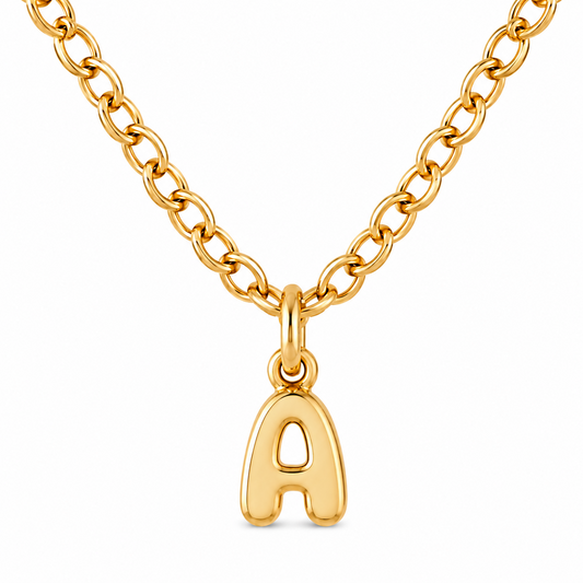 Signature Initial Pendant 18K Gold Filled Necklace