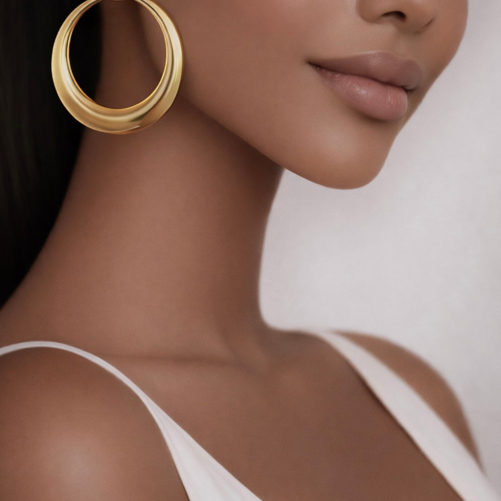 Celeste Gold Plated Hoop Earrings