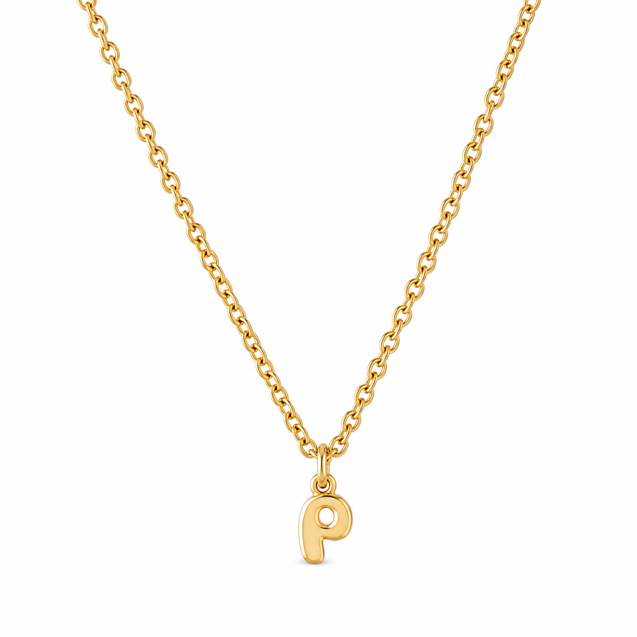 Signature Initial Pendant 18K Gold Filled Necklace