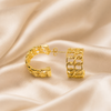 Tasia Half Hoop Gold Plated Earrings