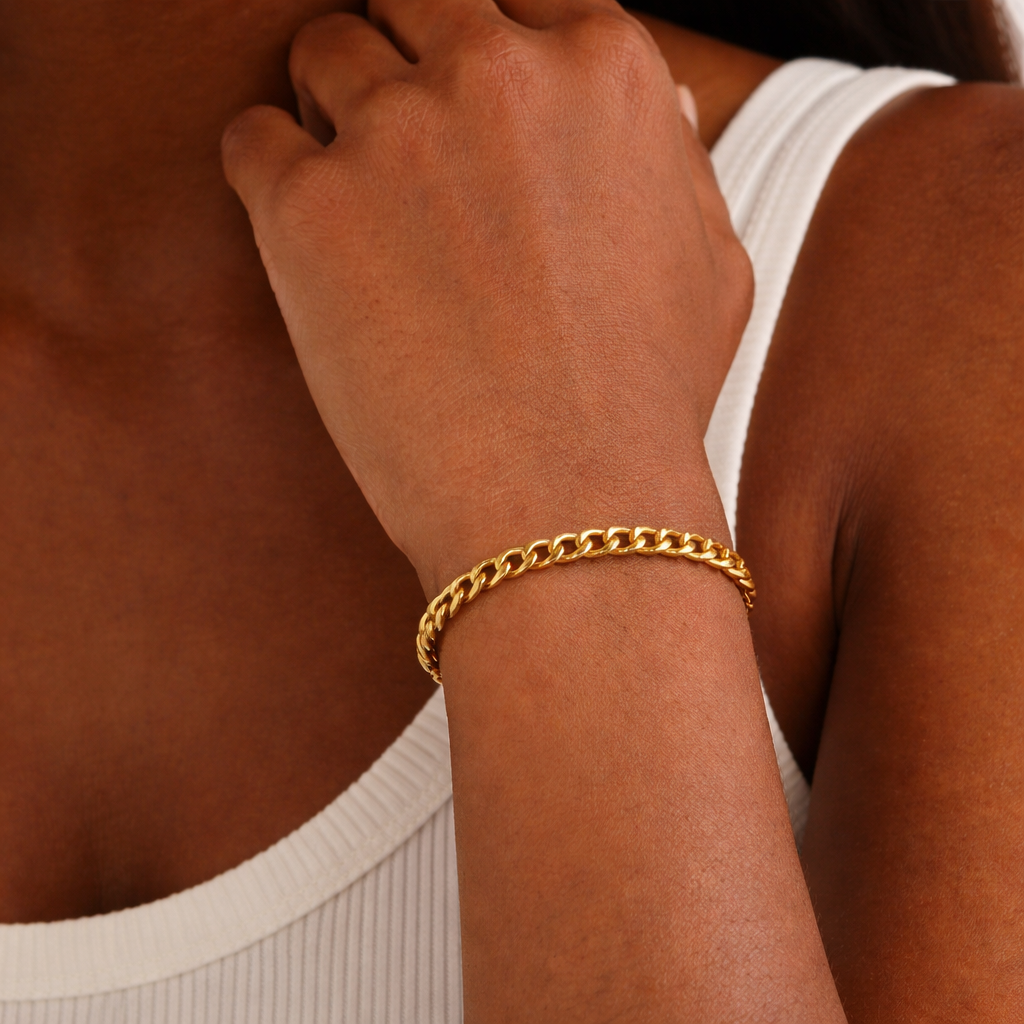 Cuban Link 18k Gold Filled Bracelet