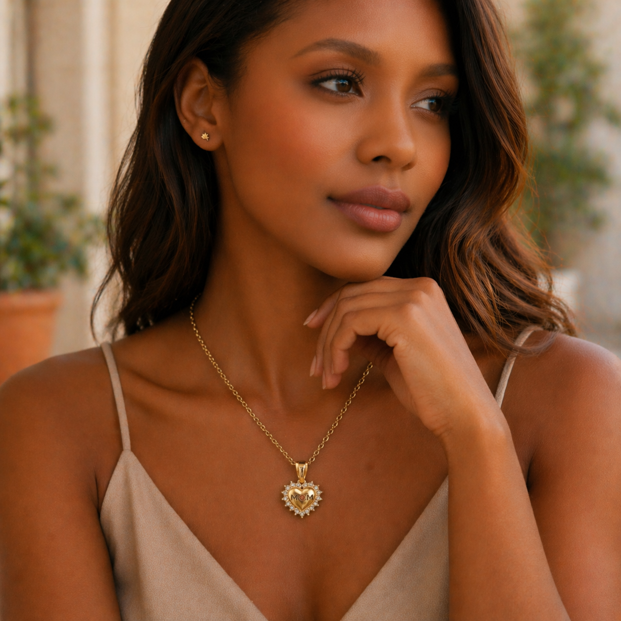 Heart of Gold MOM 18k Gold Filled Necklace