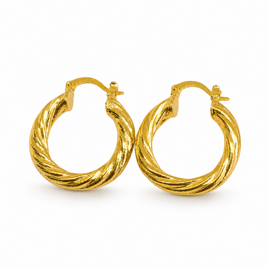 Melia Gold Plated Hoop Earrings