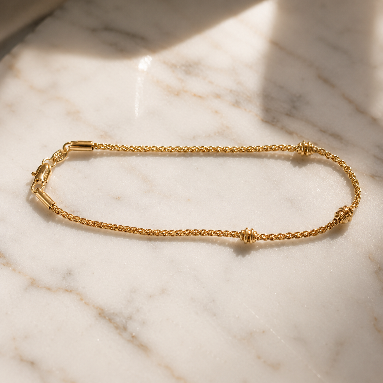 Vera Wheat Link Gold Filled Anklet