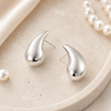 Torie Chunky Teardrop Silver Earrings