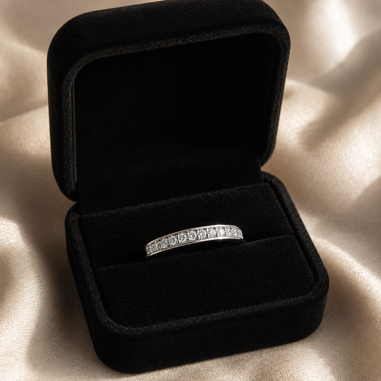 Toni CZ Band Sterling Silver Ring