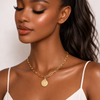 Zodiac 18k Gold Filled Paper Clip Pendant Necklace