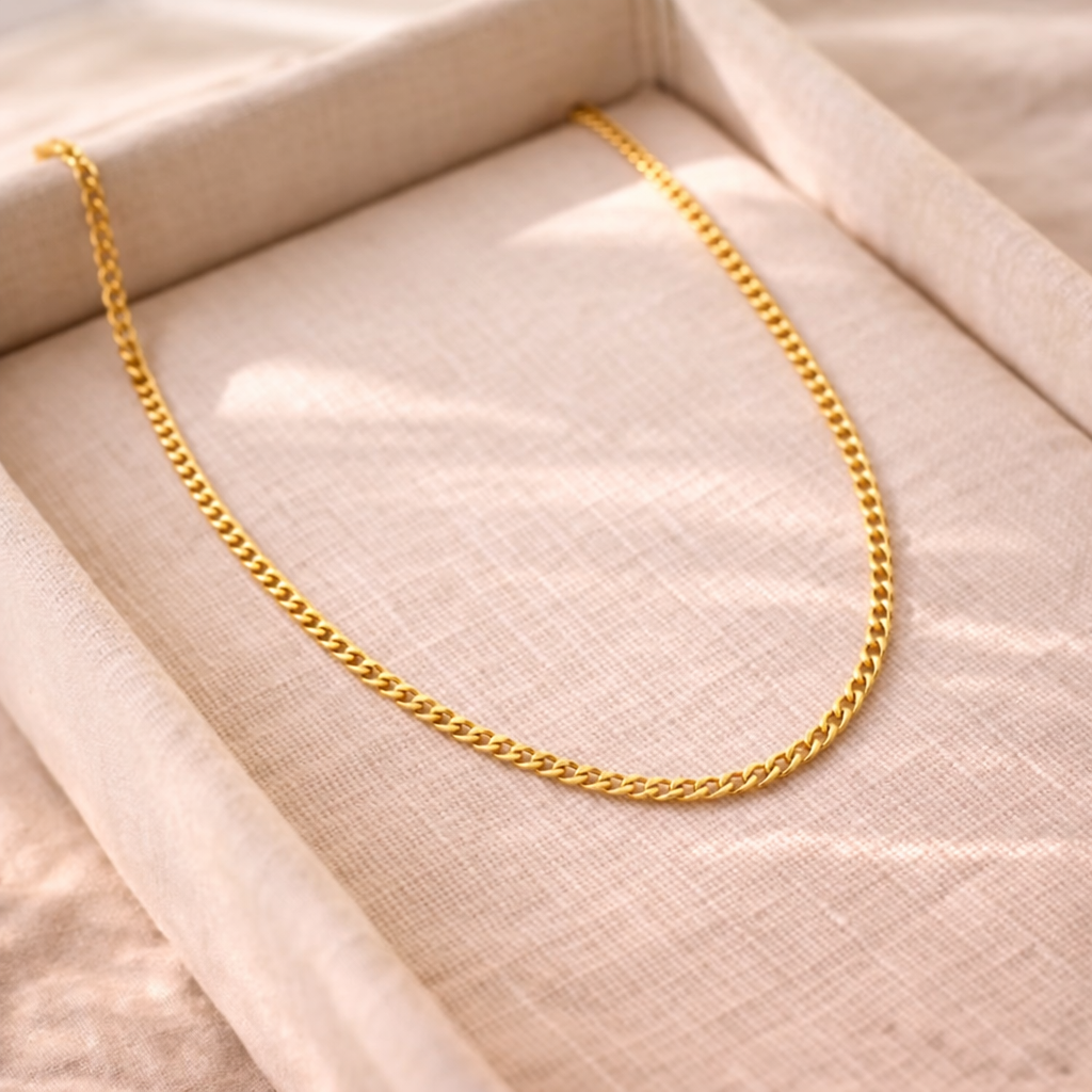 Curb Link 18k Gold Filled Chain