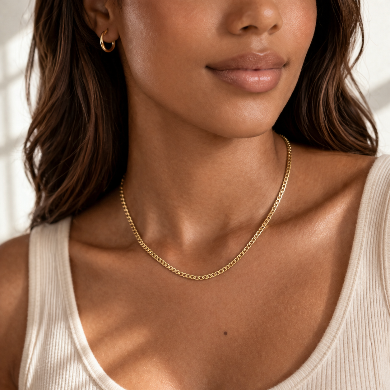 Curb Link 18k Gold Filled Chain