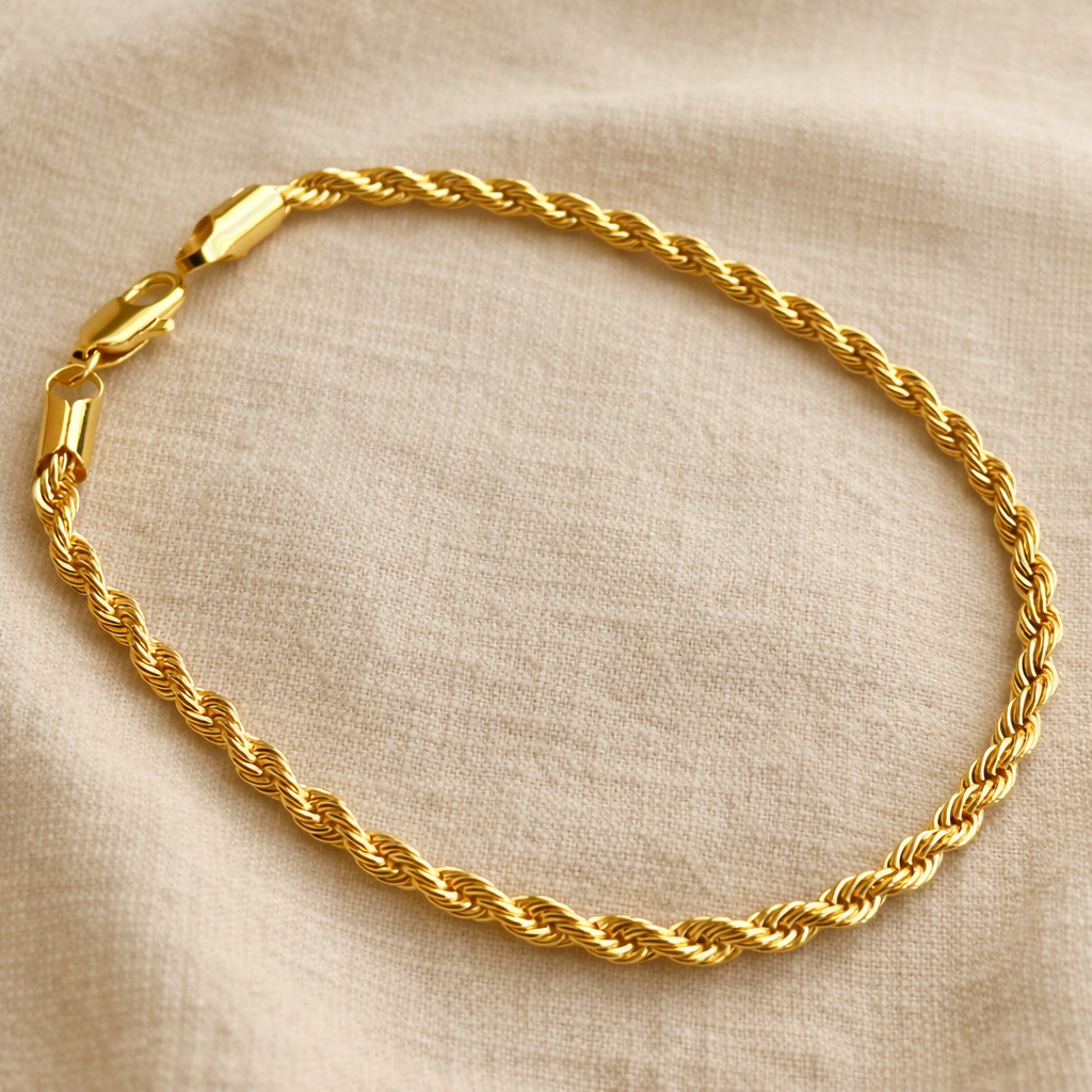 Ariel Rope Link Gold Filled Anklet