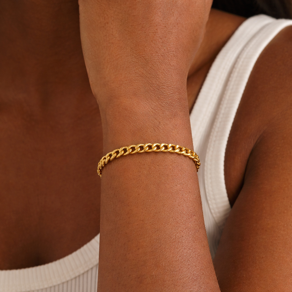 Cuban Link 18k Gold Filled Bracelet