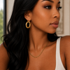 Melia Gold Plated Hoop Earrings
