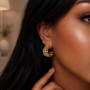 Tasia Half Hoop Gold Plated Earrings