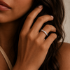 Toni CZ Band Sterling Silver Ring
