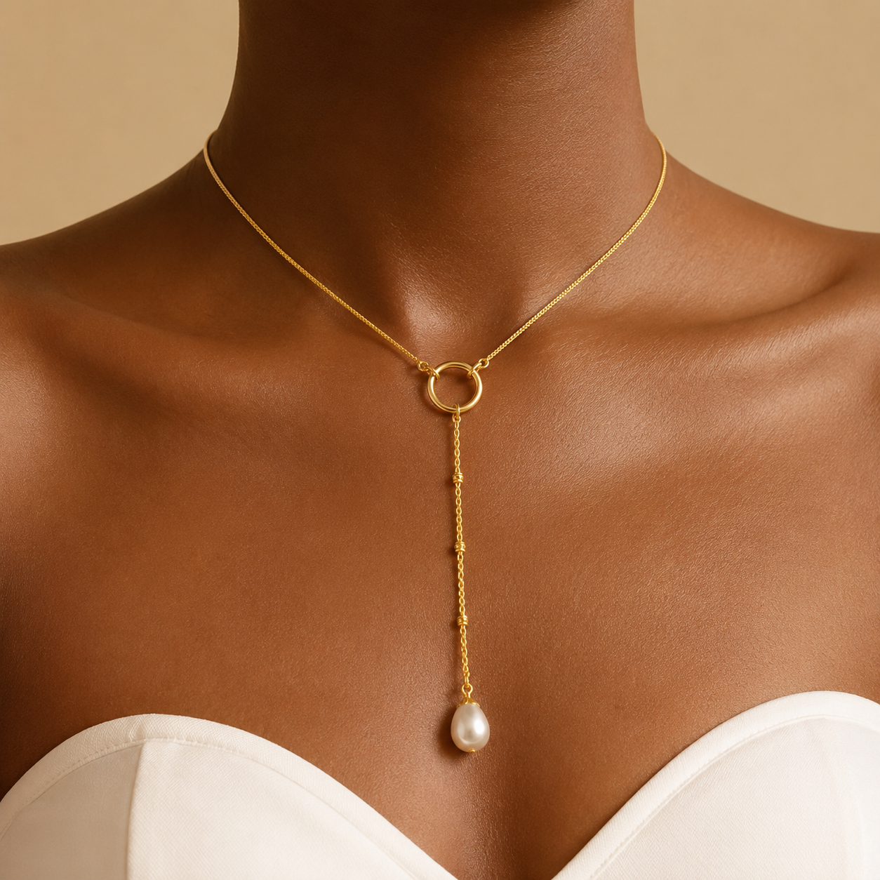 Isla Pearl Drop Necklace