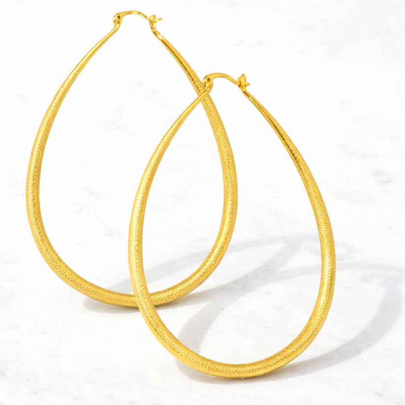 Lira  Gold Plated Hoop Earrings
