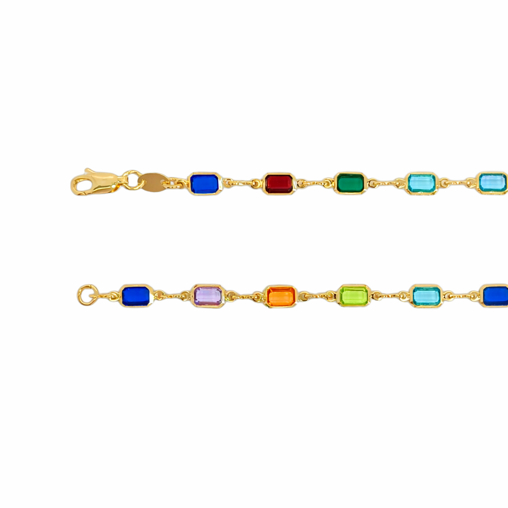 Zari Multicolor 18k Gold Filled Necklace