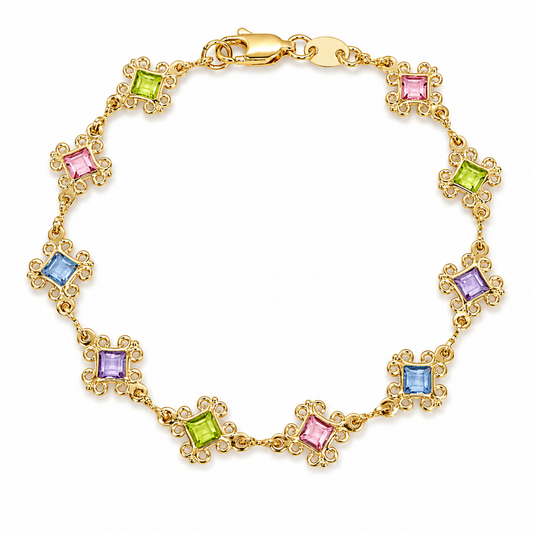 Pastel Dreams 18k Gold Filled Bracelet