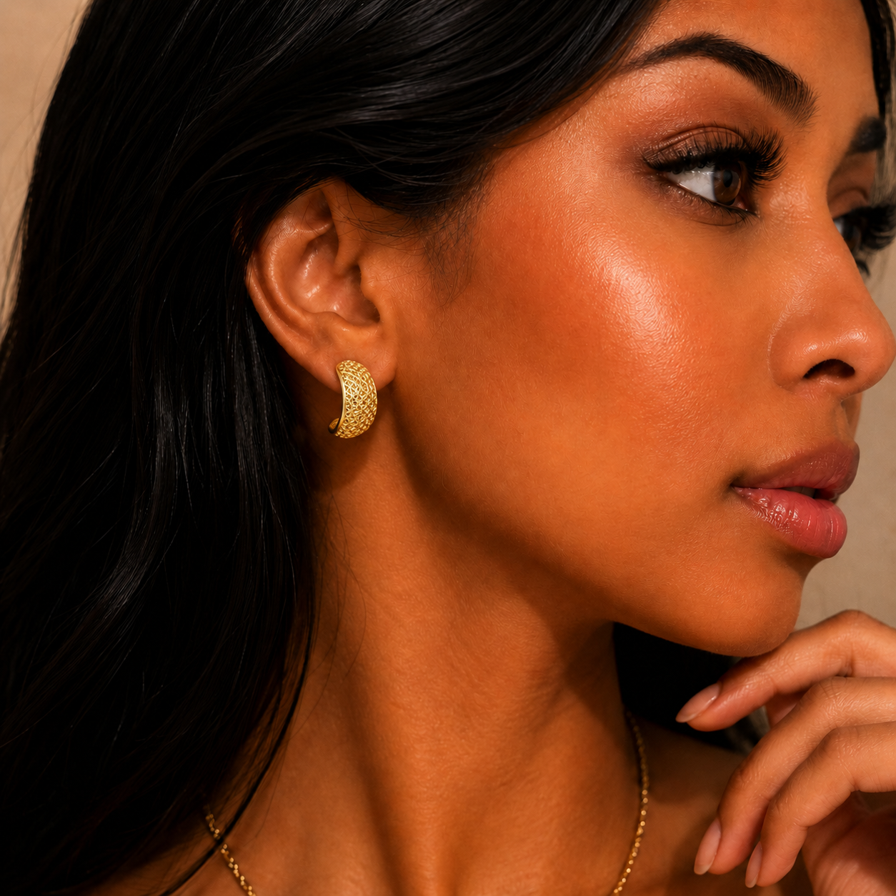 Alina Gold Plated Earrings