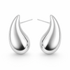Torie Chunky Teardrop Silver Earrings