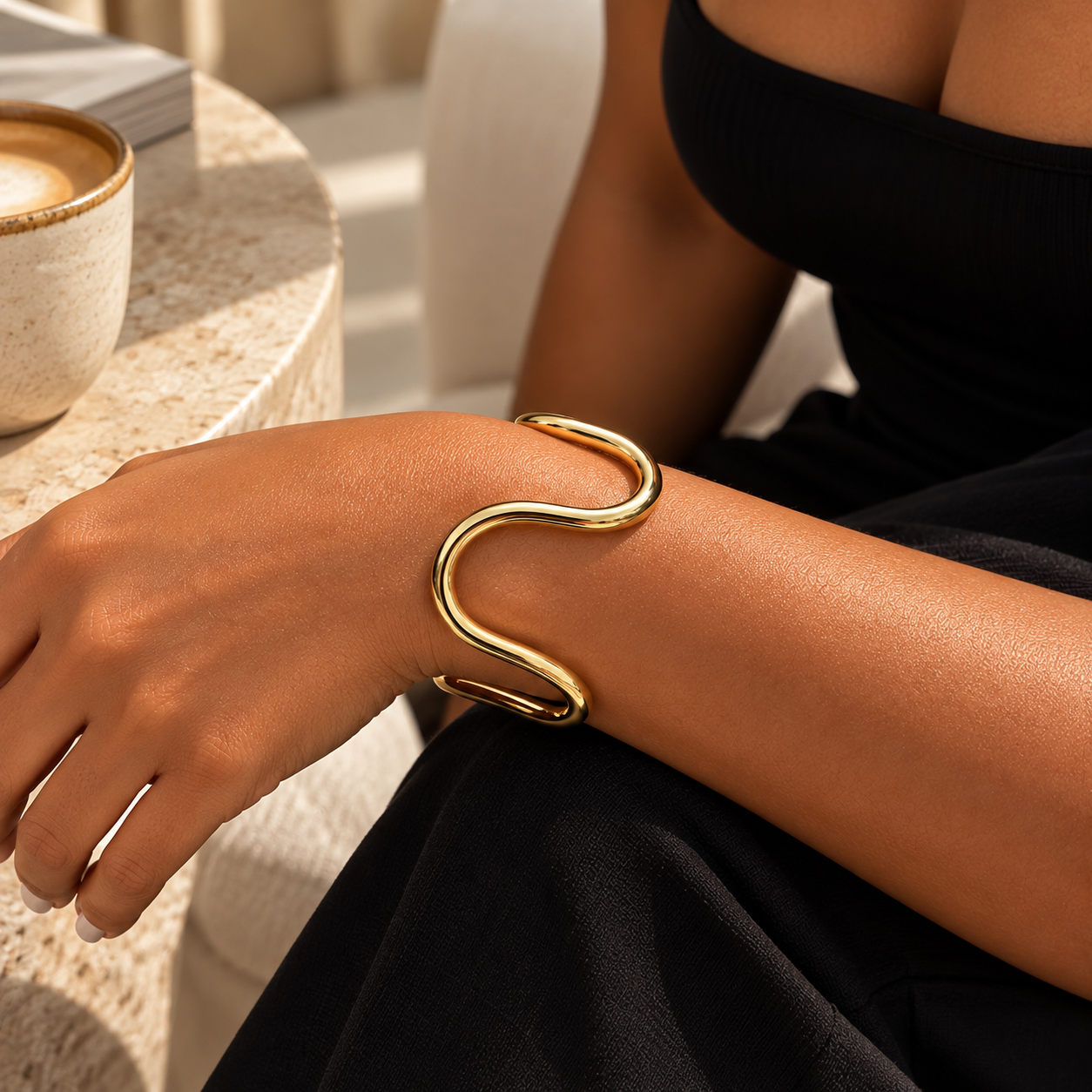 Delani Gold Plated Bangle