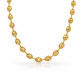 Hollow Puff 18k Gold Filled Mariner Link Chain