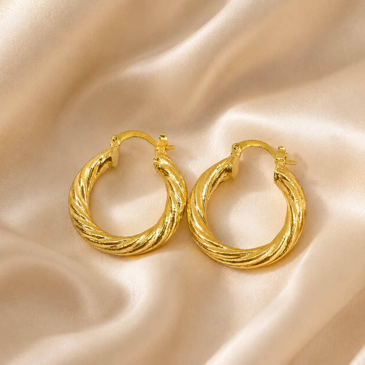 Melia Gold Plated Hoop Earrings