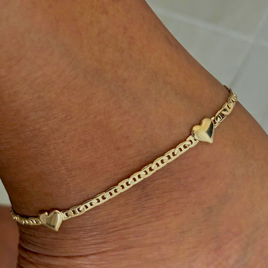 Mariner Link Hearts Anklet