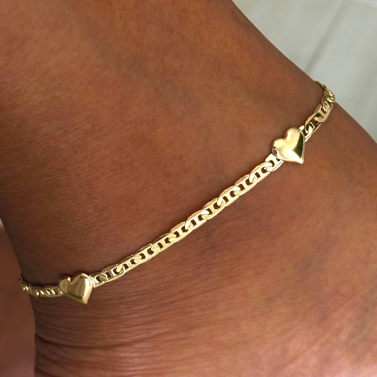 Mariner Link Hearts Anklet
