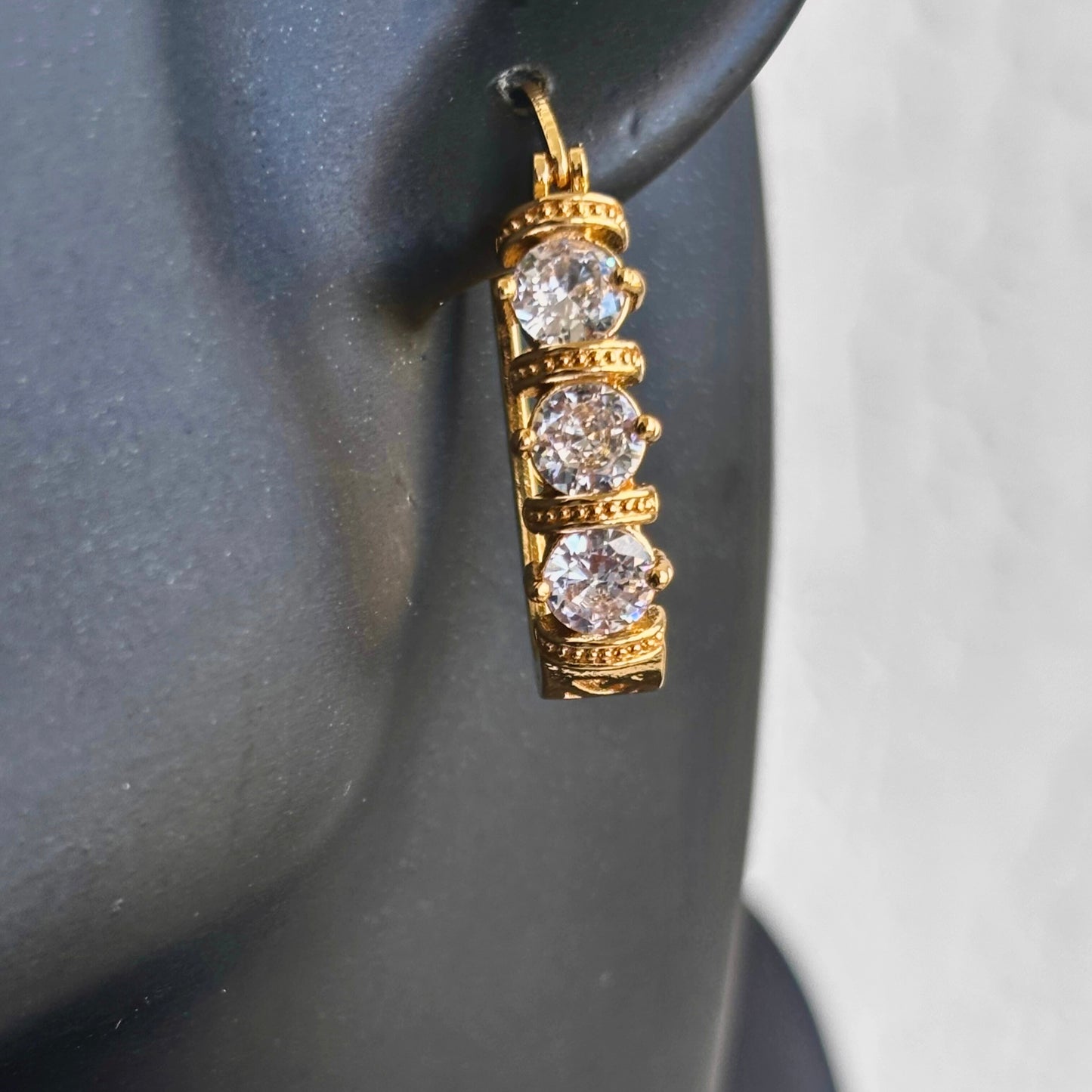 Nylah Zircon Earrings-18k Gold Plated