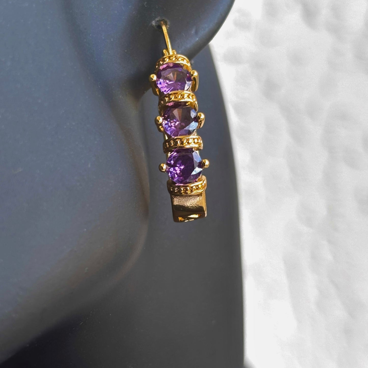 Nylah Zircon Earrings-18k Gold Plated