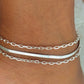Paper Clip Link Anklet-925 Sterling Silver