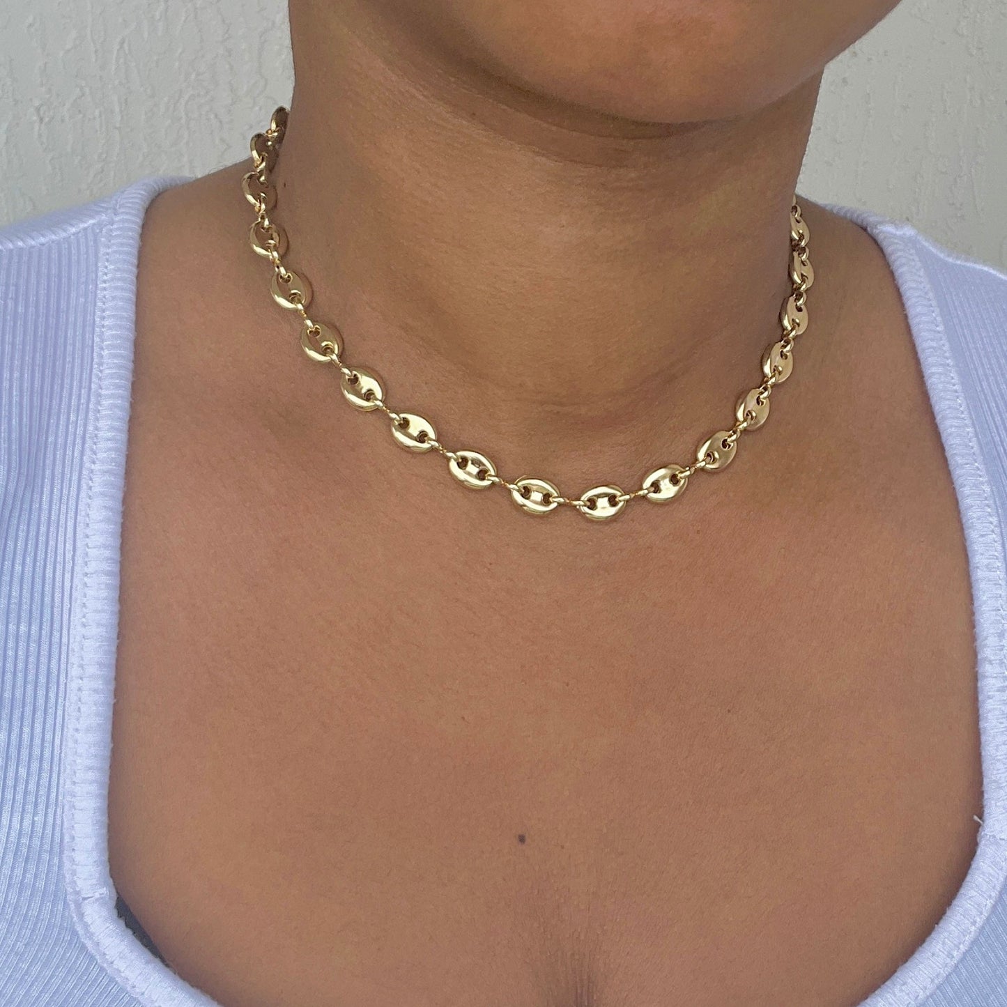 Hollow Puff Mariner Link Chain-8mm