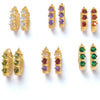Nylah Zircon Earrings-18k Gold Plated