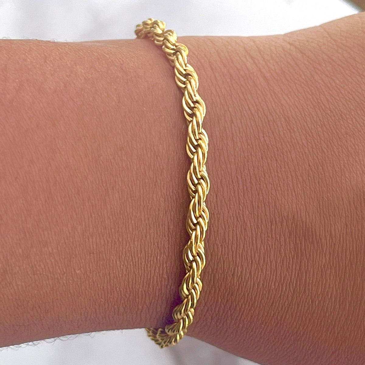 Ariel Rope Link Bracelet-18k Gold Filled – Jeluxe Jewelry By Lea