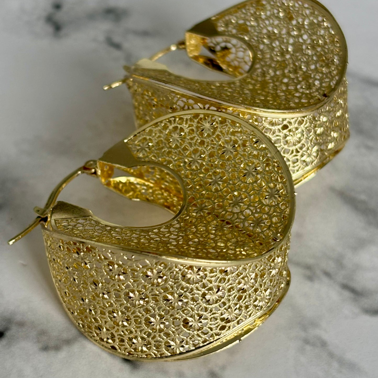 Maya Gold Plated Hoop Earrings