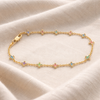Multicolor Cross  Link Gold Filled  Anklet