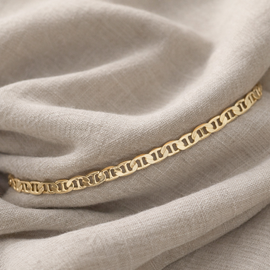 Mariner Link Gold Filled Anklet