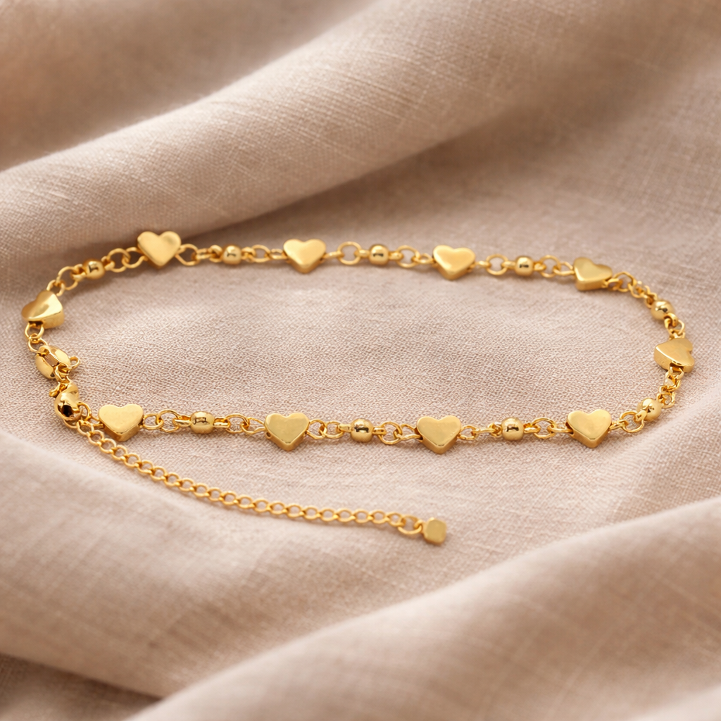 Forever Heart Link Gold Filled  Anklet
