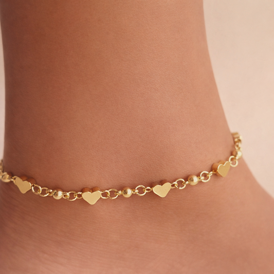 Forever Heart Link Gold Filled  Anklet